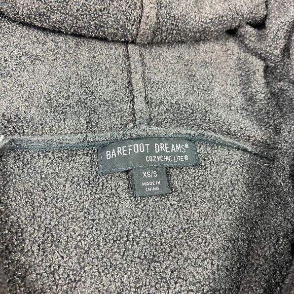 Barefoot Dreams Bamboo Chic Lite Hooded Open Front Cardigan Gray Sweater XS/S - Picture 5 of 12